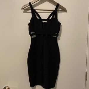 Sexy cut out black bandage mini dress in size small/xsmall